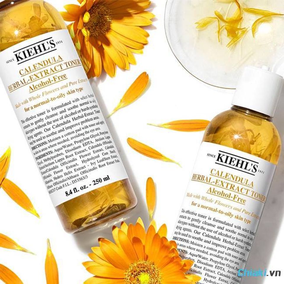 Toner kh&ocirc;ng cồn cho da dầu mụn Kiehl's Calendula