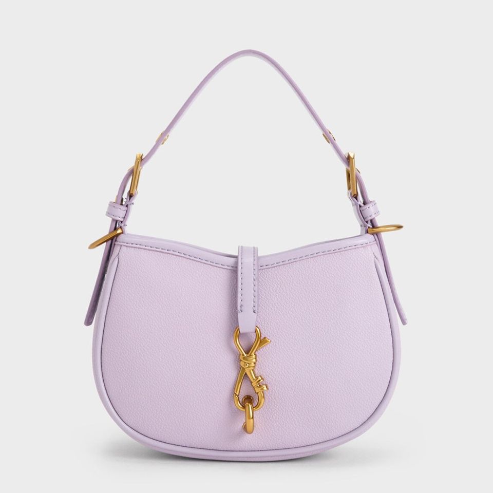 Túi Charles & Keith Thessaly Metallic Accent Bag CK2-50271012 Lilac