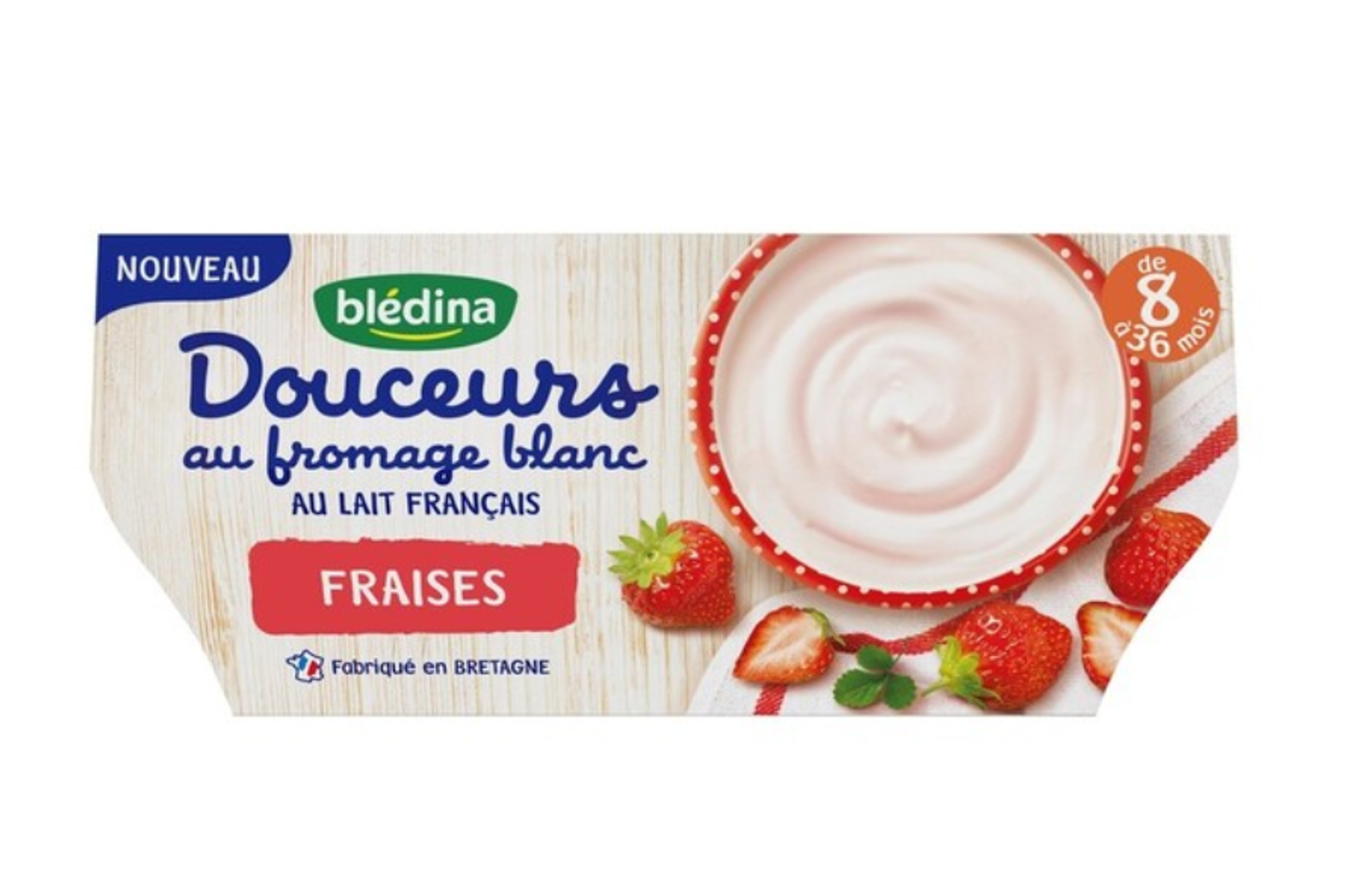 Vỉ 4 hộp sữa chua phô mai nguội Bledina Douceurs cho bé từ 6M+