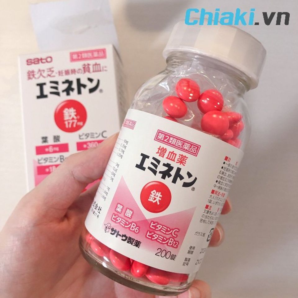 Vi&ecirc;n sắt bổ m&aacute;u Sato Nhật Bản, vi&ecirc;n sắt cho b&agrave; bầu của Nhật