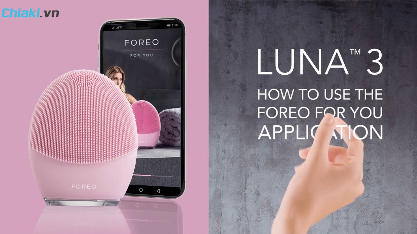Sử dụng m&aacute;y Foreo Luna 3 l&agrave;m sạch da