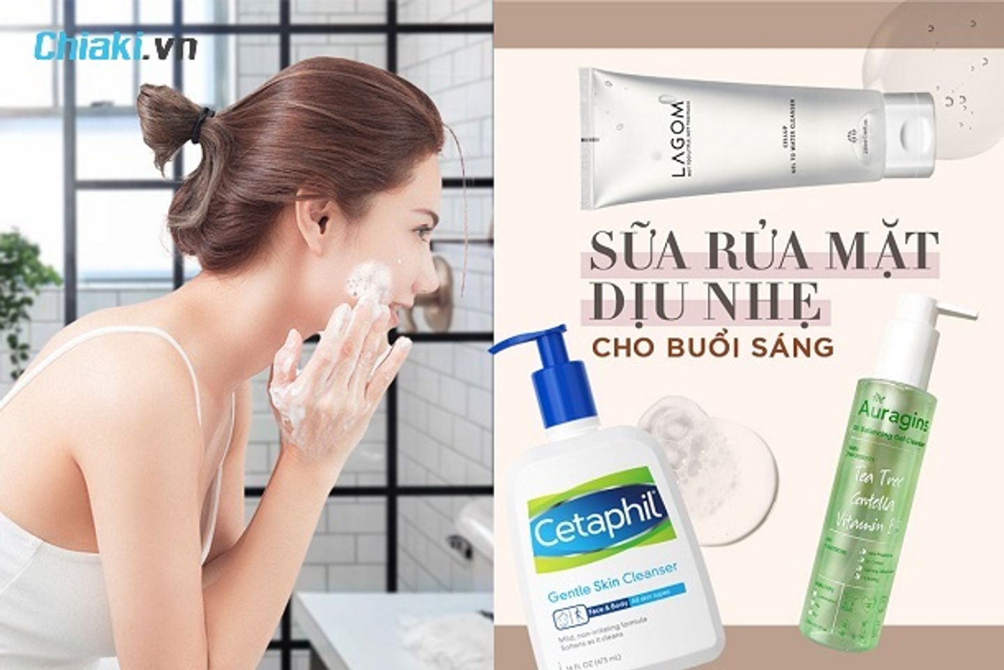Hướng dẫn sử dụng sữa rửa mặt cho da kh&ocirc; mụn sạch s&acirc;u, dịu nhẹ