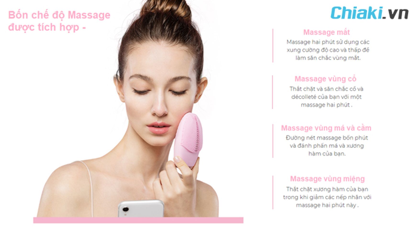c&aacute;ch sử dụng m&aacute;y rửa mặt foreo luna 3