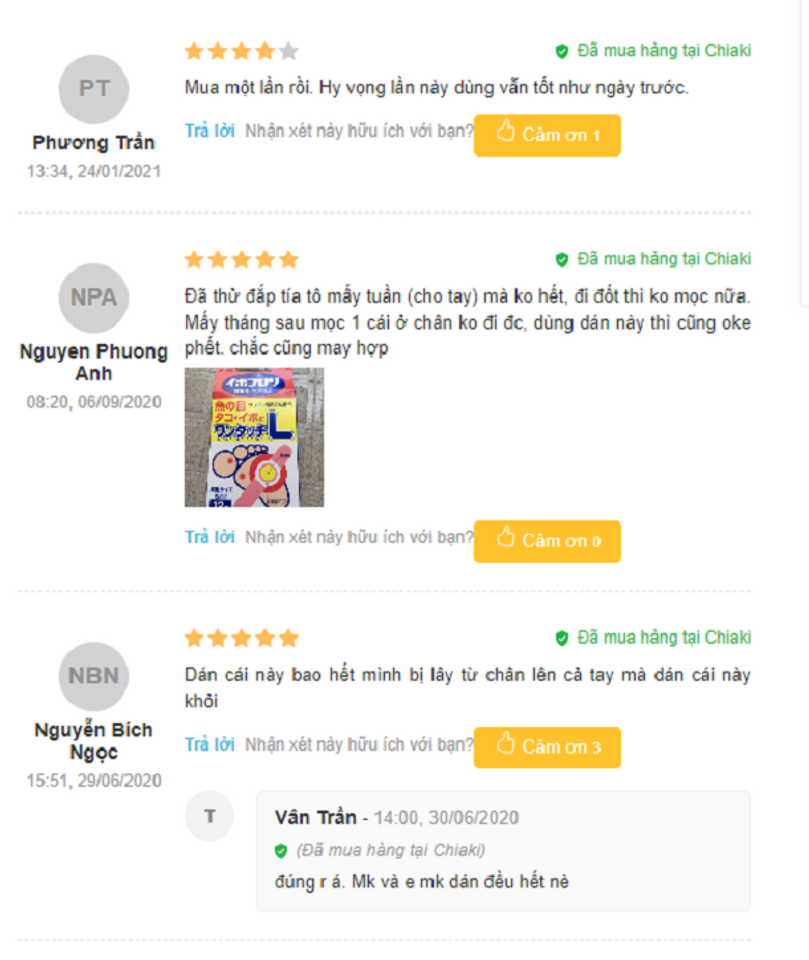 Đ&aacute;nh gi&aacute; miếng d&aacute;n lột mụn Ibokorori từ người d&ugrave;ng