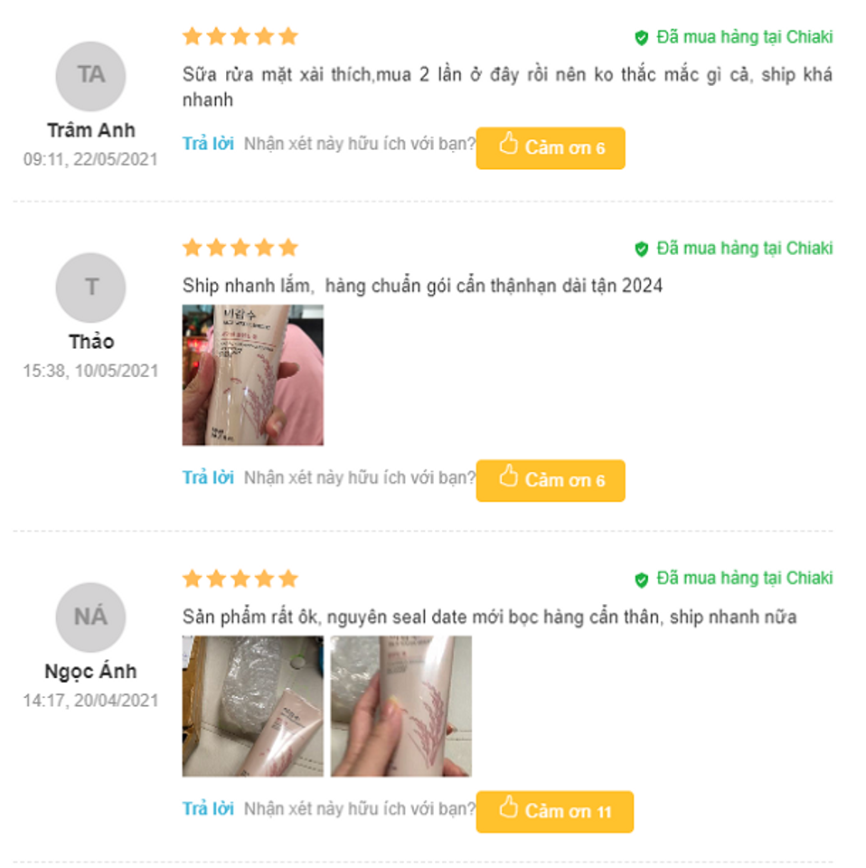 Đ&aacute;nh gi&aacute; sữa rửa mặt The Face Shop từ người d&ugrave;ng