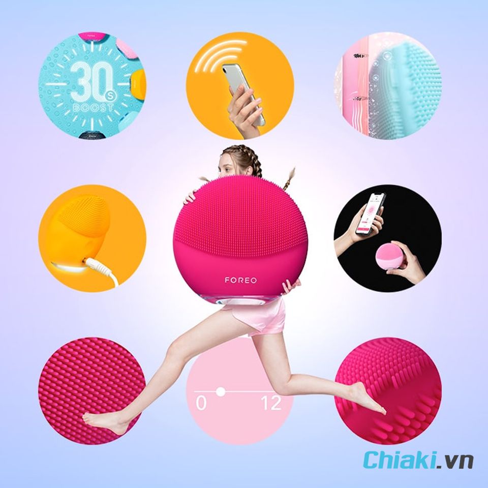 sử dụng m&aacute;y rửa mặt Foreo Luna Mini 3