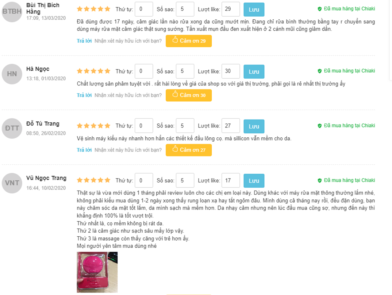 Review m&aacute;y rửa mặt Foreo Luna Mini 3