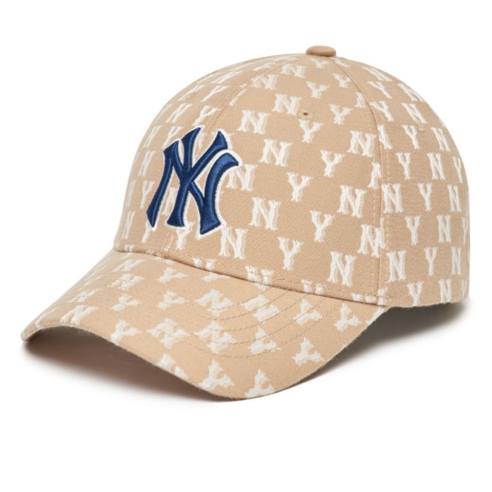 Mũ MLB Monogram Ball Cap New York Yankees Brown 3ACPFF02N-50BGD