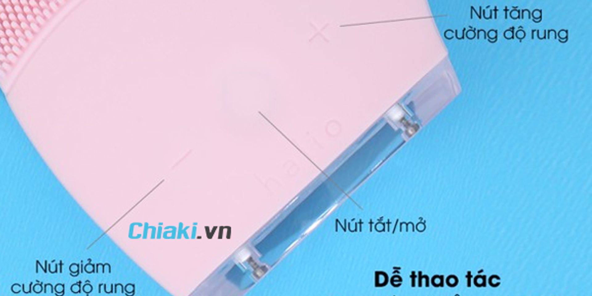 N&uacute;t bấm tr&ecirc;n th&acirc;n m&aacute;y rửa mặt Halio