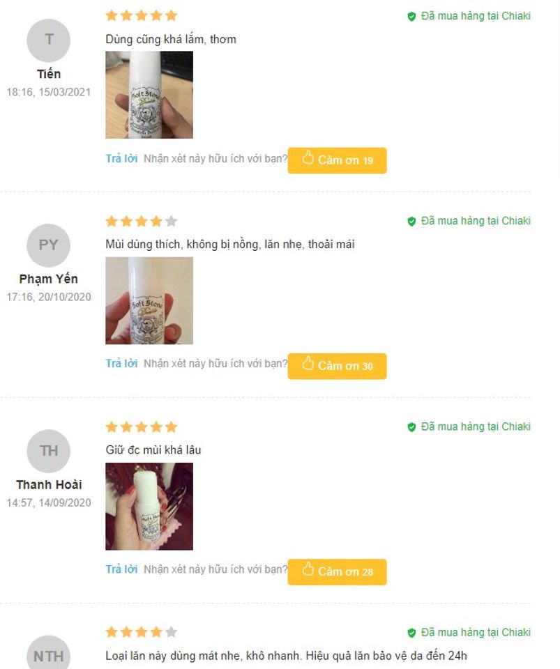 Review Lăn khử m&ugrave;i nam kh&ocirc;ng m&ugrave;i đ&aacute; kho&aacute;ng Soft Stone Nhật Bản từ người d&ugrave;ng