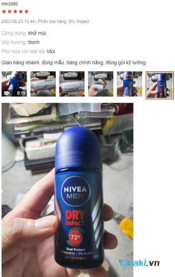 Đ&aacute;nh gi&aacute; Lăn khử m&ugrave;i Nivea nam gi&uacute;p kh&ocirc; tho&aacute;ng&nbsp;
