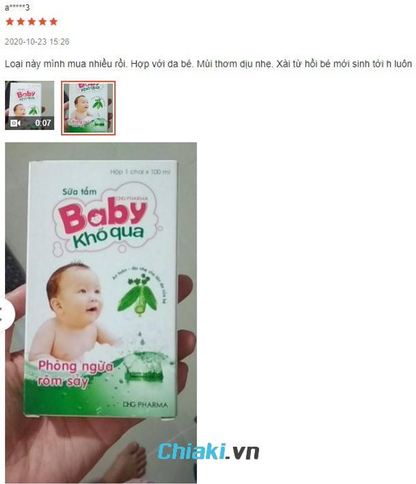 Review Sữa tắm Baby khổ qua trị r&ocirc;m sảy cho b&eacute;&nbsp;