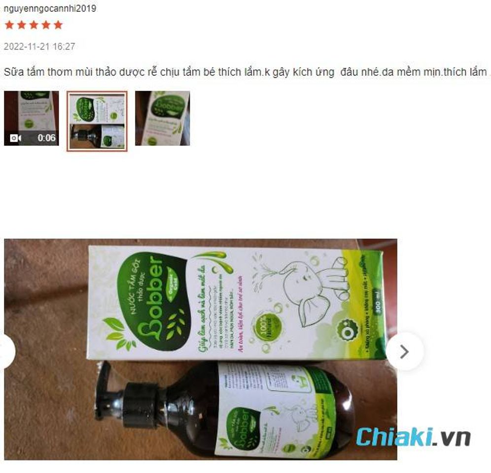 Review Sữa tắm thảo dược trị r&ocirc;m sảy cho b&eacute; Bobber