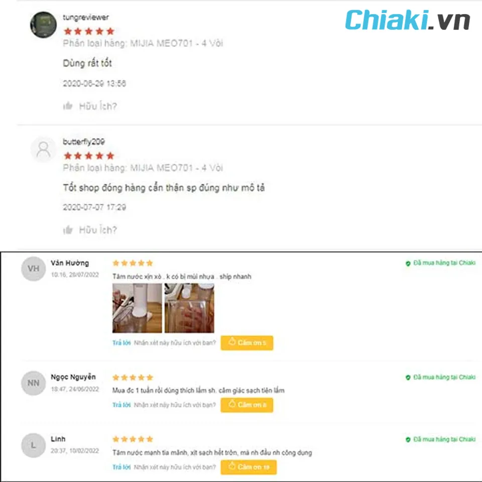 Review của khách về tăm nước Xiaomi Flosser