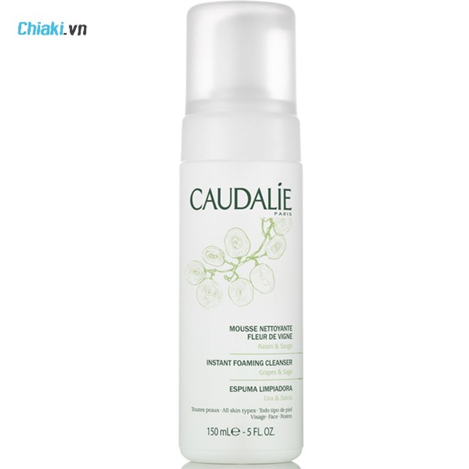 Sữa rửa mặt d&agrave;nh cho da kh&ocirc; mụn Caudalie Instant Foaming Cleanser