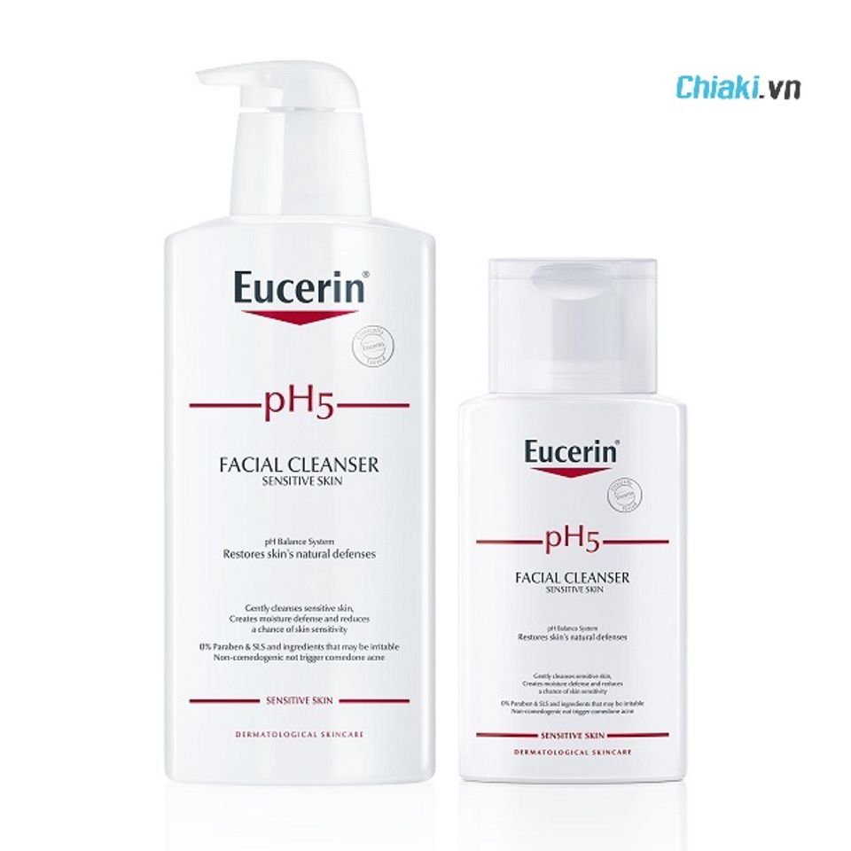 Sữa rửa mặt cho da kh&ocirc; nhạy cảm Eucerin PH5 Facial Cleanser