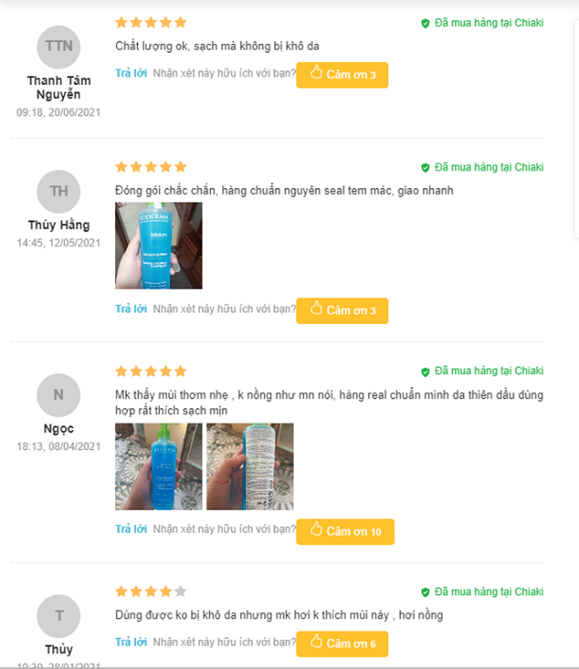 Đ&aacute;nh gi&aacute; sữa rửa mặt cho da kh&ocirc; nhạy cảm Bioderma Sebium Foaming từ người d&ugrave;ng