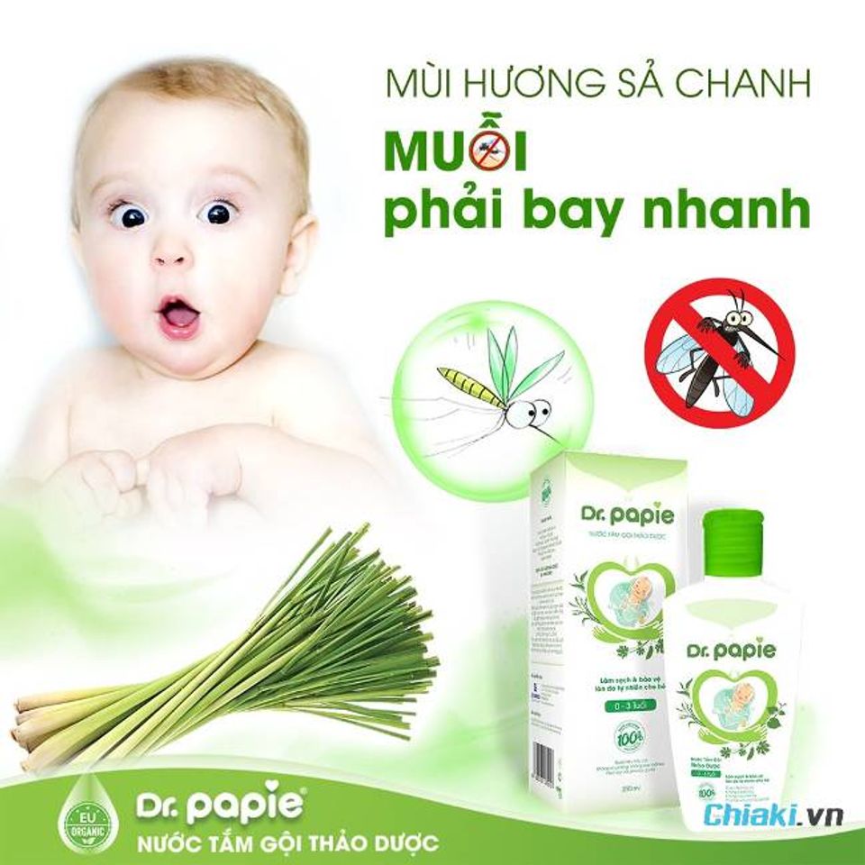 Sữa tắm cho b&eacute; vi&ecirc;m da cơ địa Dr.Papie