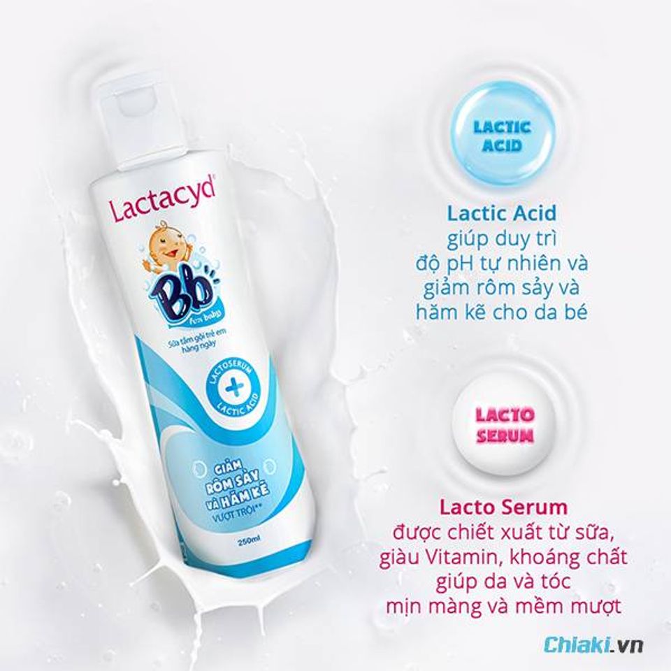 Sữa tắm trị r&ocirc;m sảy Lactacyd BB