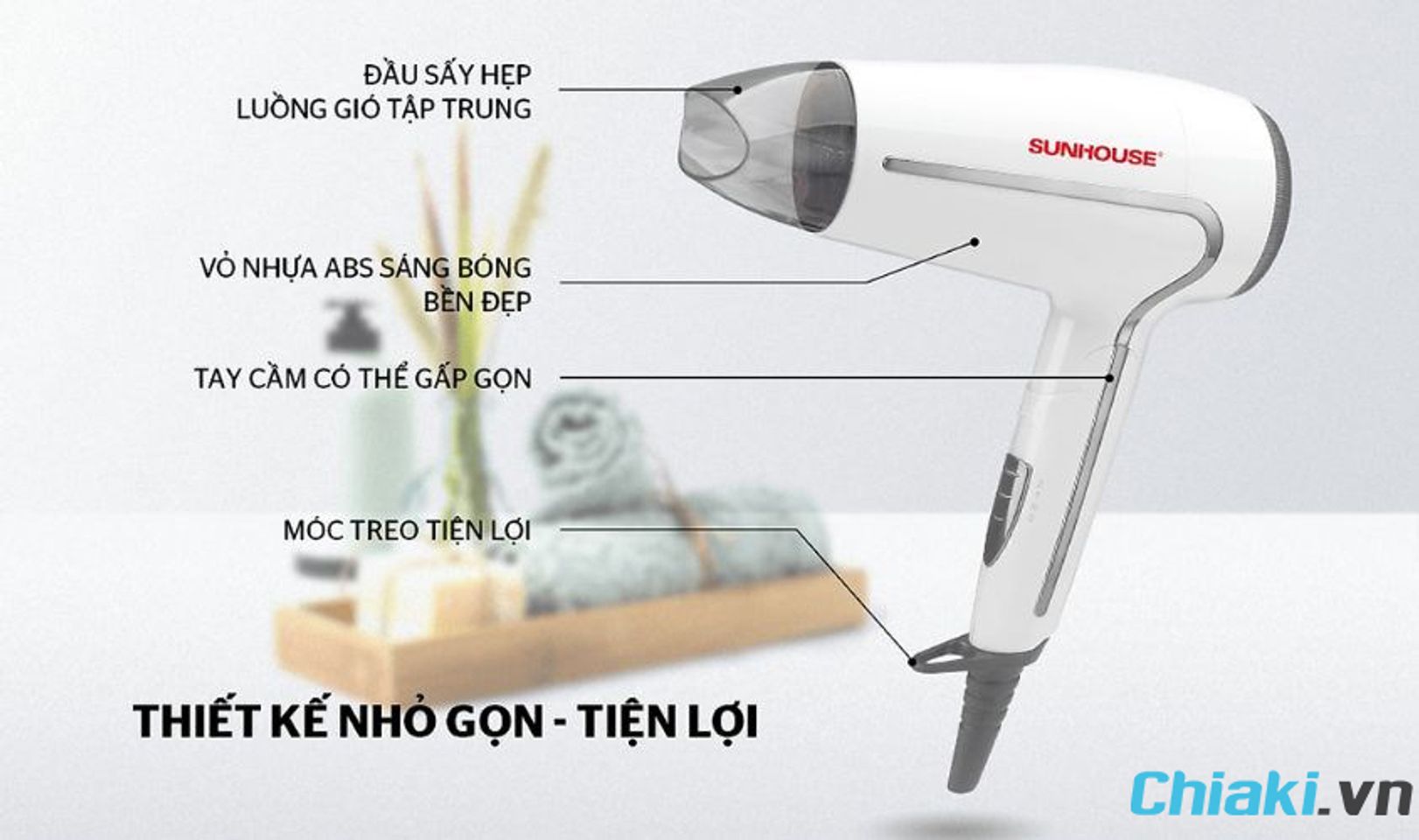 M&aacute;y sấy t&oacute;c c&oacute; thiết kế đơn giản