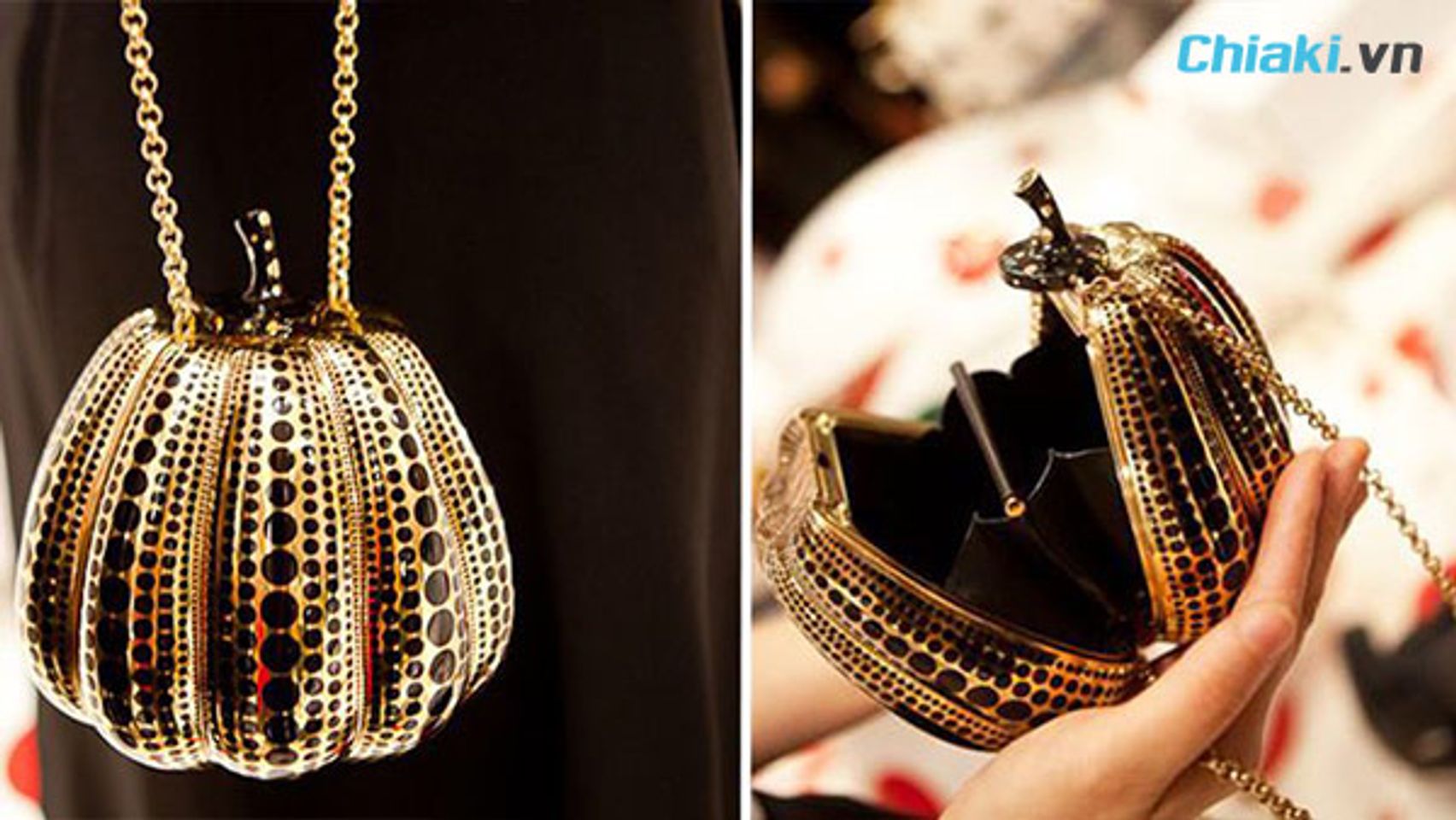 t&uacute;i x&aacute;ch cực đắt thế giới Kusama Pumpkin Minaudiere Jewel Bag