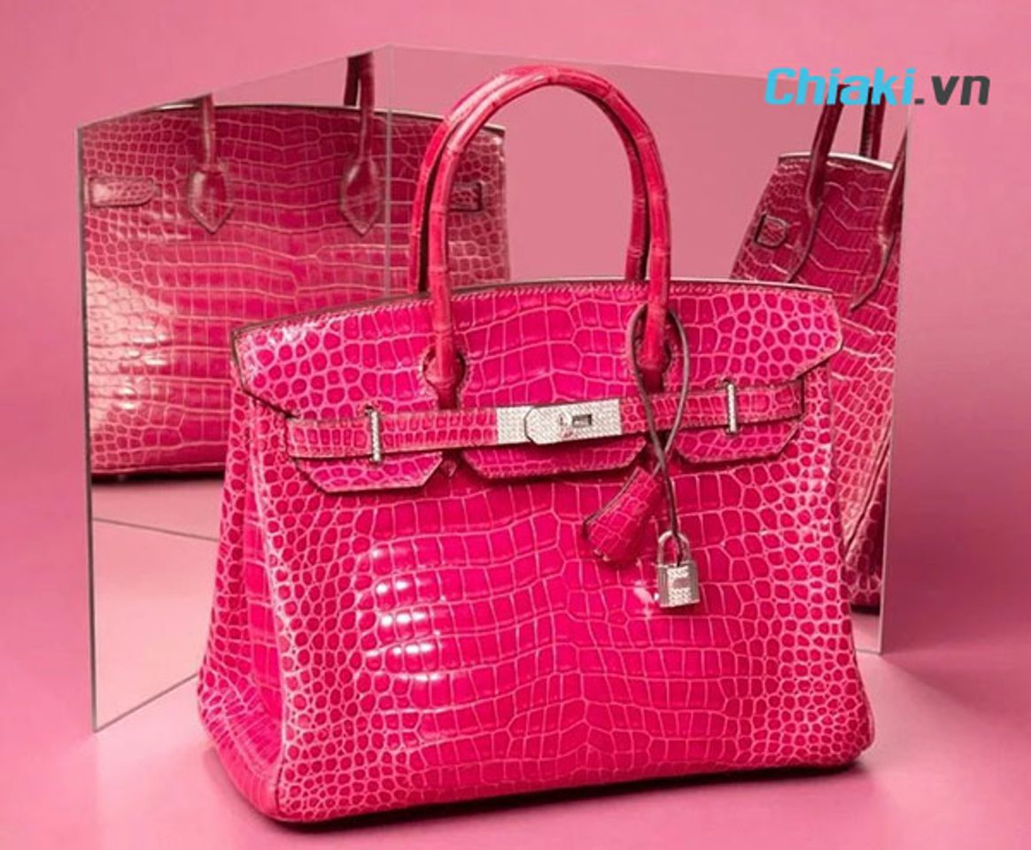 t&uacute;i x&aacute;ch cực đắt thế giới Fuchsia Diamond Studded Hermes Birkin
