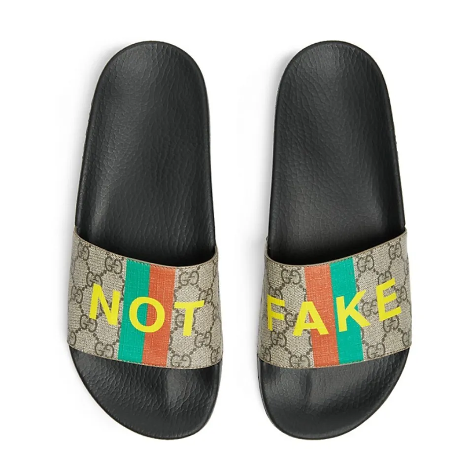 Dép quai ngang Gucci Men's Fake/Not Print Slide Sandals