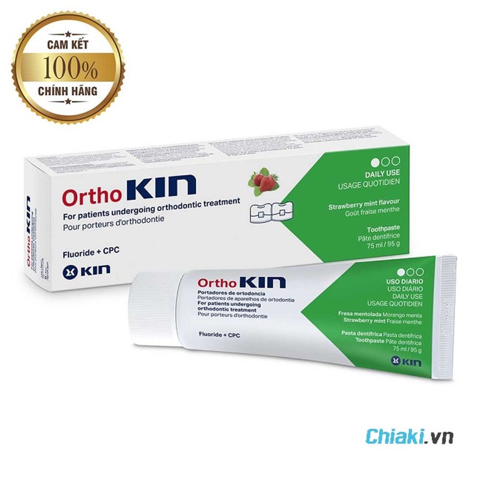 Kem đ&aacute;nh răng trắng răng cho người niềng răng Ortho Kin&nbsp;