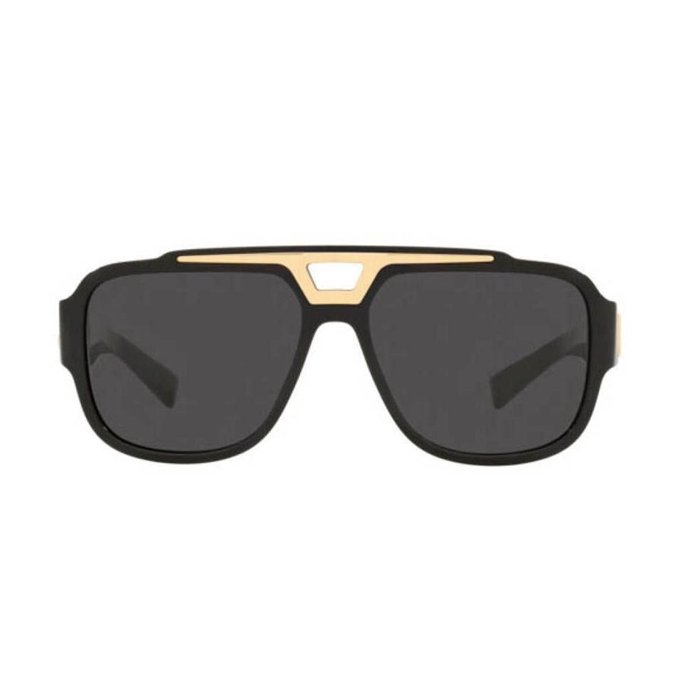 Kính mát nam Dolce & Gabbana DG4389-501/87 Black Dark Grey Lens Sunglasses