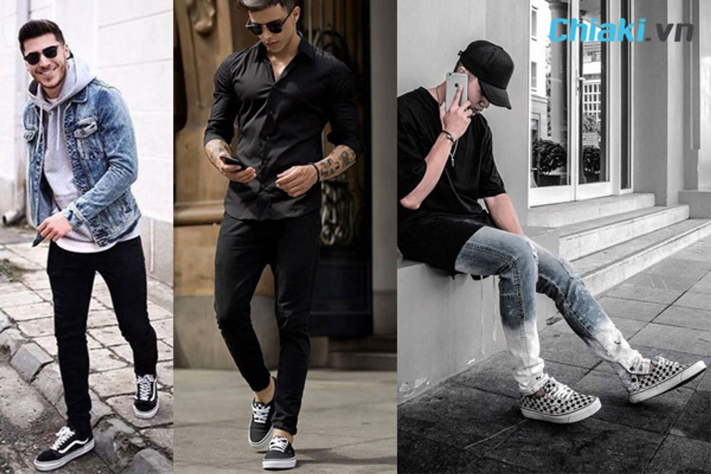 Phối đồ với gi&agrave;y Vans Classic nam