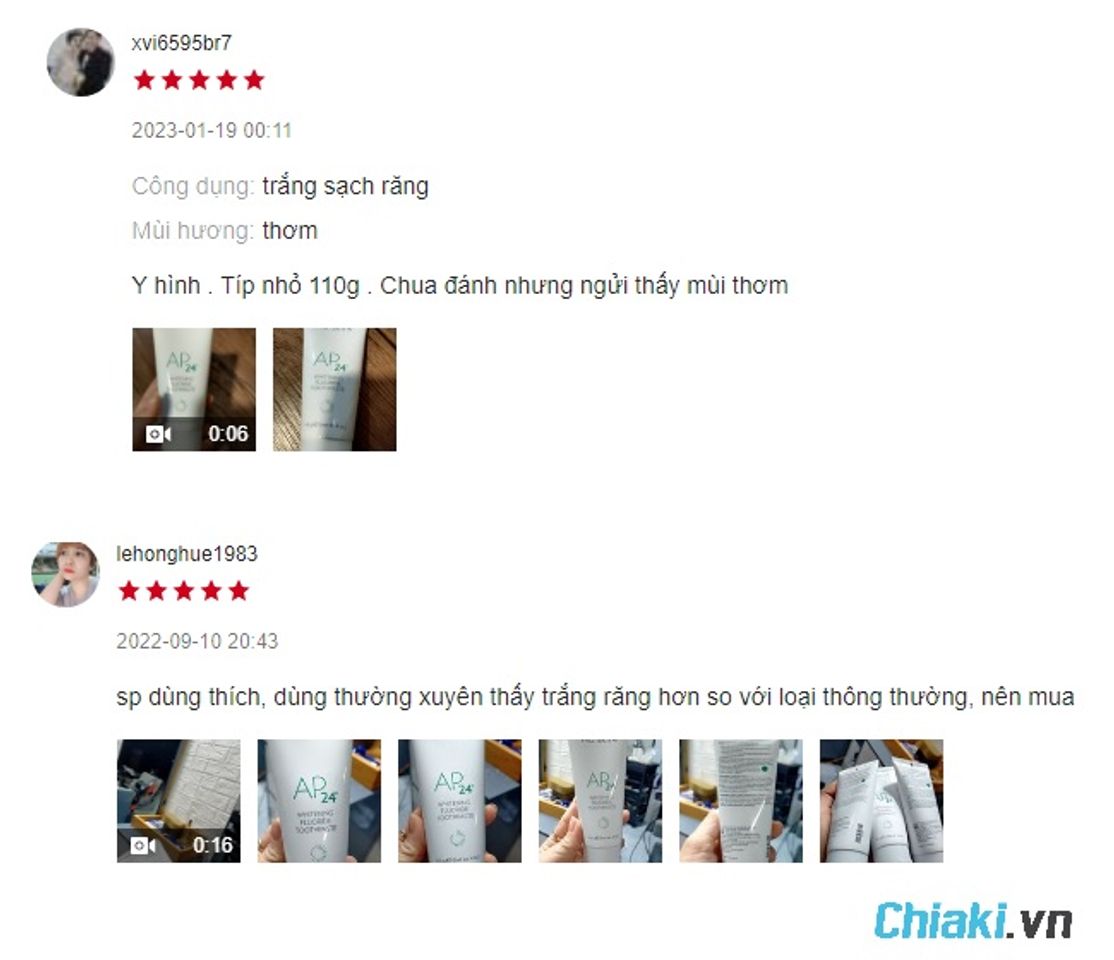 Review Kem đ&aacute;nh răng trị ố v&agrave;ng AP24 của Mỹ