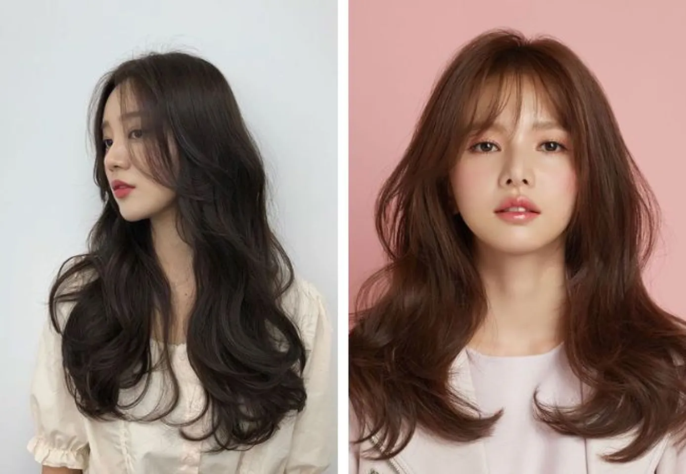 Tóc layer nữ dài xoăn nhẹ Hàn Quốc