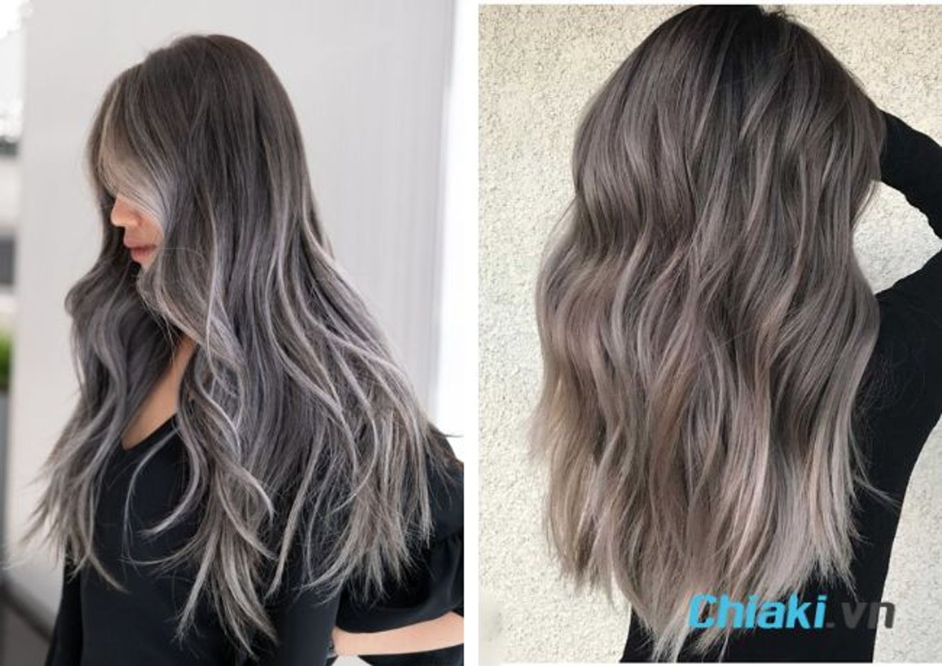 T&oacute;c nhuộm m&agrave;u n&acirc;u t&acirc;y highlight kh&oacute;i