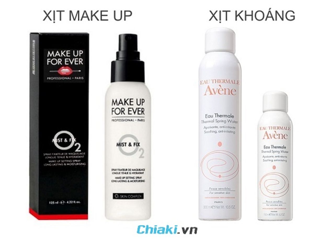 So s&aacute;nh xịt kho&aacute;ng v&agrave; xịt giữ lớp trang điểm