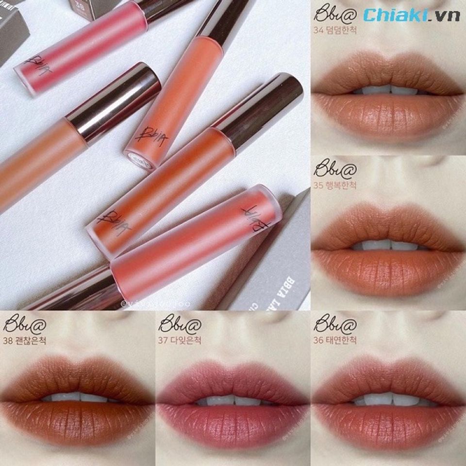 Bảng m&agrave;u son Bbia Last Velvet Lip Tint version 8