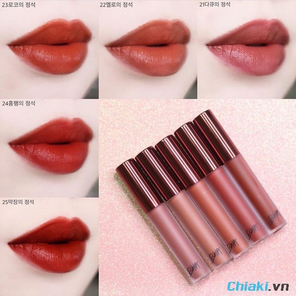 Bảng m&agrave;u son Bbia Last Velvet Lip Tint version 5