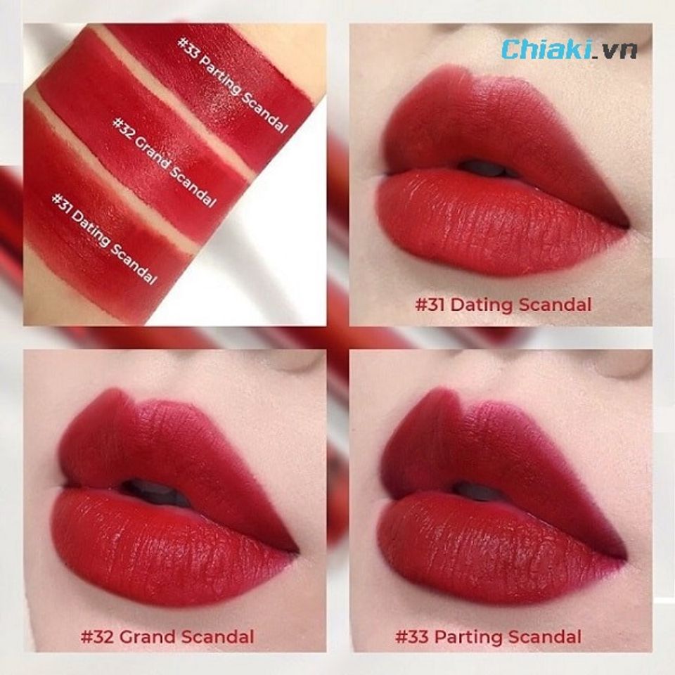 Bảng m&agrave;u son Bbia Last Velvet Lip Tint version 7