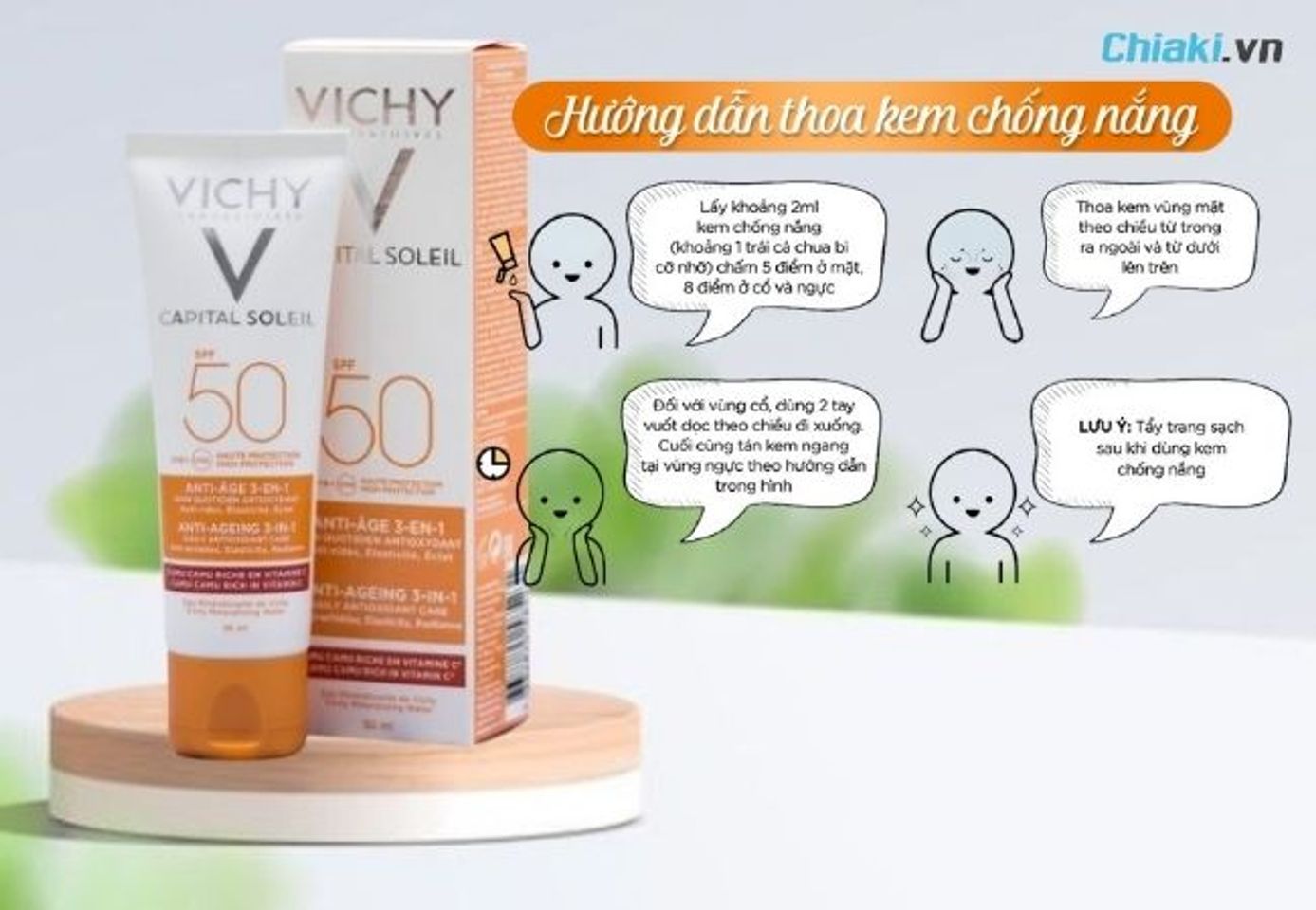 C&aacute;ch sử dụng kem chống nắng Vichy hiệu quả tại nh&agrave;