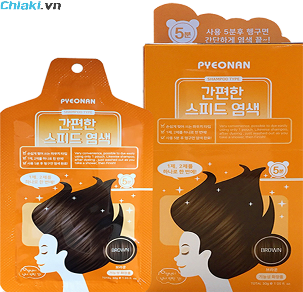 Dầu gội nhuộm t&oacute;c n&acirc;u Dyeing Pyeonan