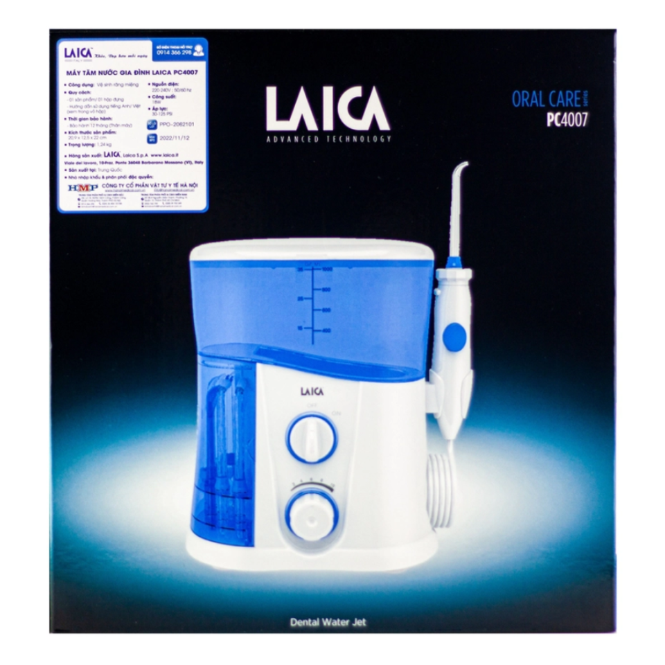 Máy tăm nước Laica PC4007 giúp chăm sóc sức khỏe răng miệng cho cả gia đình
