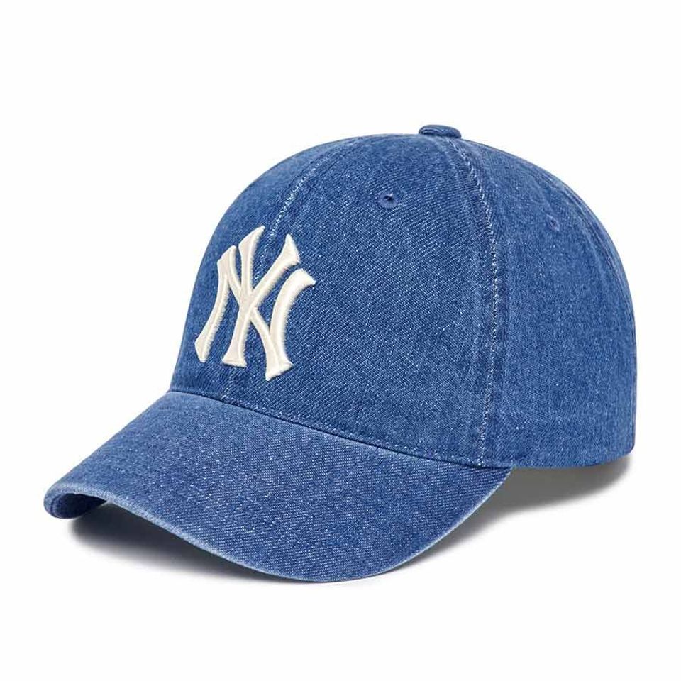 Mũ lưỡi trai MLB Denim New York Yankees 3ACPD013N-50INS màu xanh đậm
