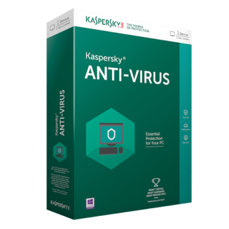 Phần mềm diệt virus Kaspersky Anti virus 1 năm loại 1PC