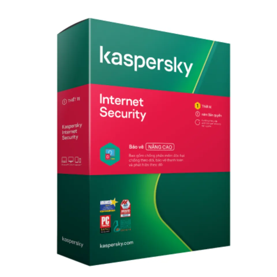 Phần mềm diệt virus Kaspersky Internet Security 1 năm