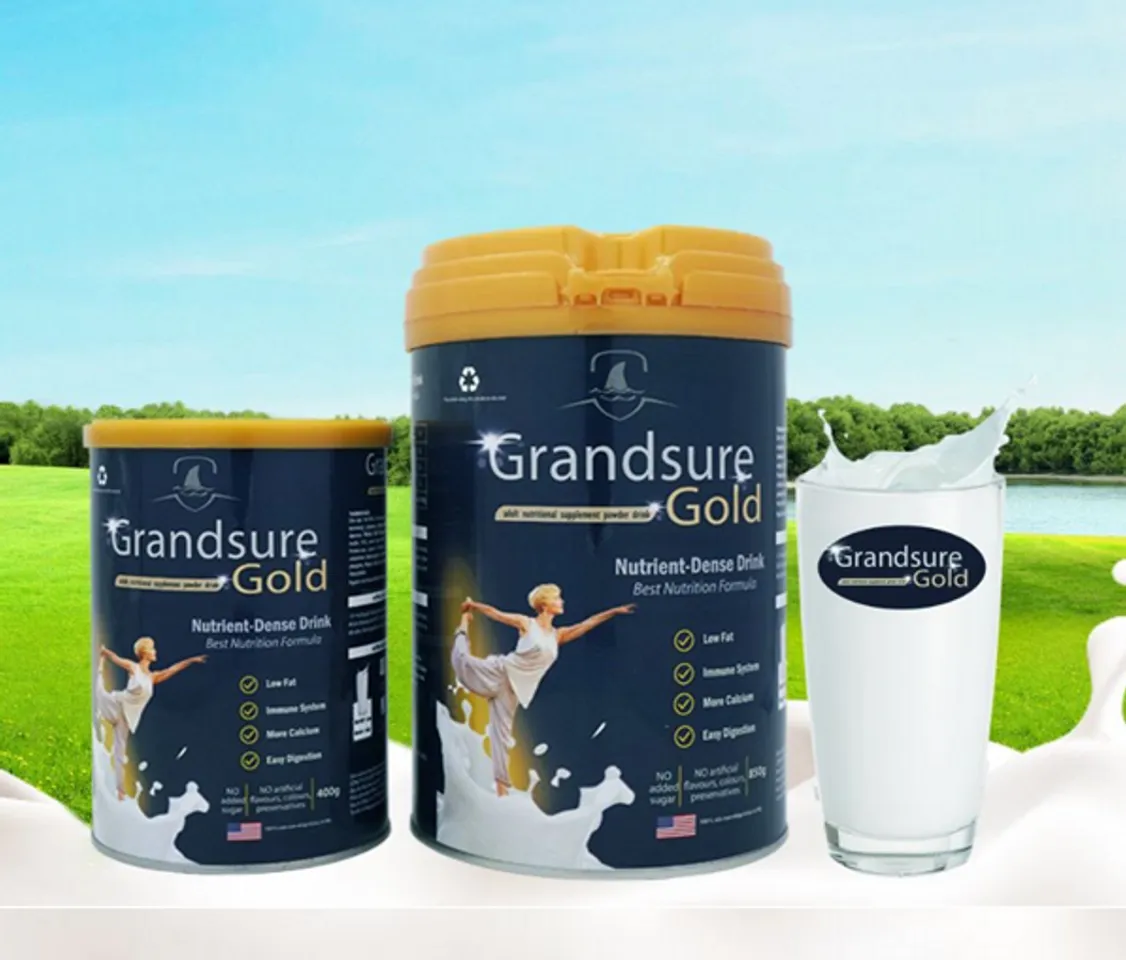 Sữa non Grandsure Gold hỗ trợ xương khớp lọ 400g và 850g 