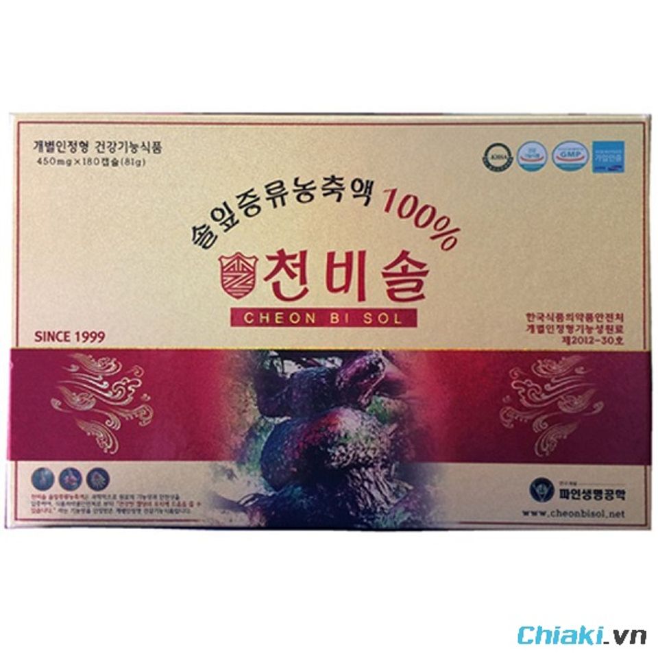 Tinh Dầu Th&ocirc;ng Đỏ Cheong Bi Sol Ho&agrave;ng Gia H&agrave;n Quốc 180 Vi&ecirc;n