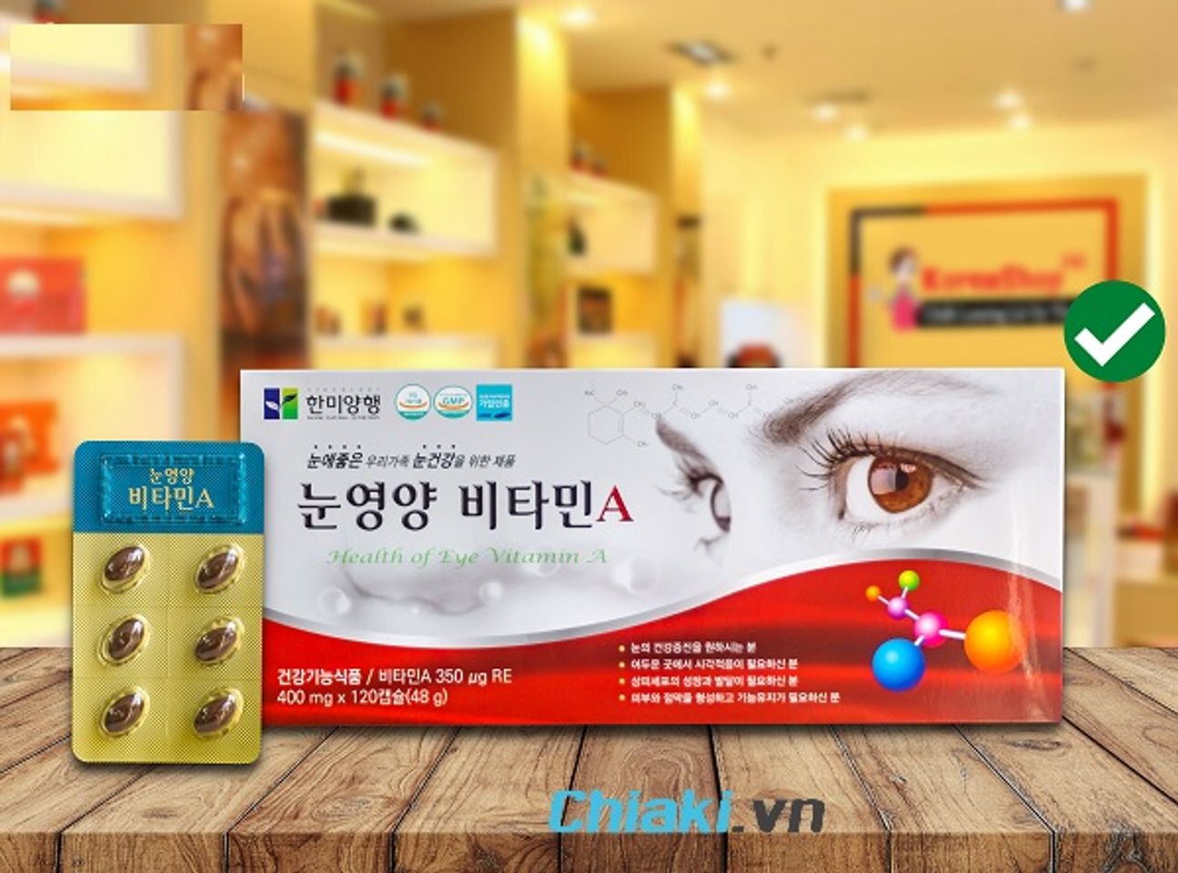 Vi&ecirc;n uống Hanmi Health Of Eye Vitamin A bổ mắt