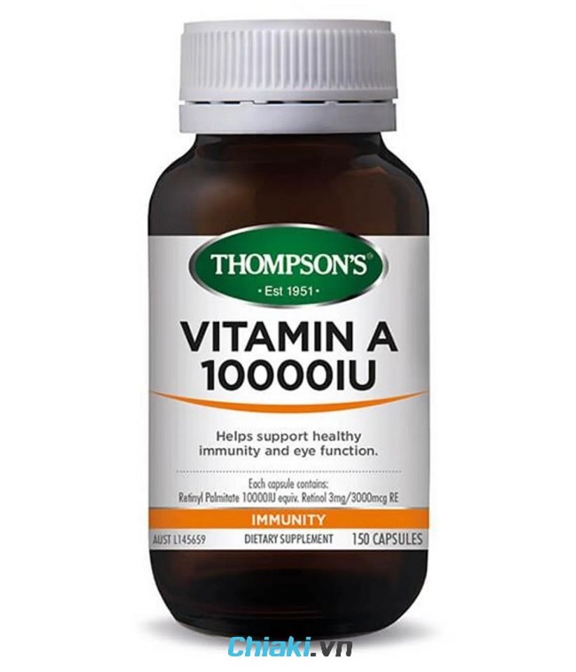 Vi&ecirc;n uống Thompson&rsquo;s Vitamin A 10000IU ngừa kh&ocirc; mắt khi l&agrave;m việc