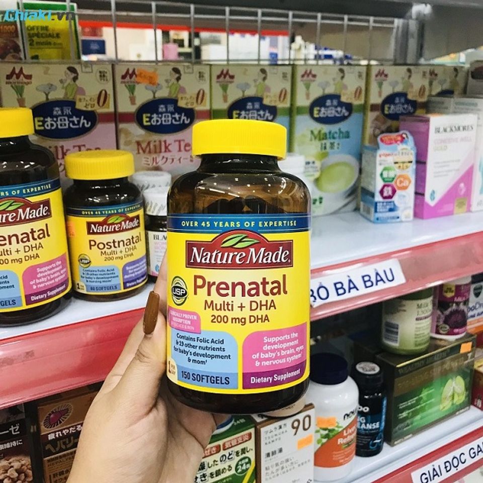 Vitamin tổng hợp của Mỹ tốt Nature Made Prenatal Multi DHA