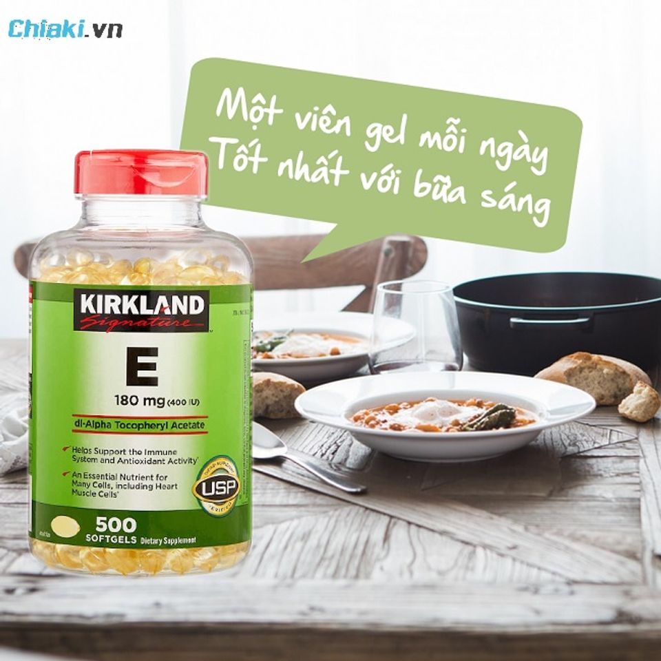 Vitamin tổng hợp Mỹ Kirkland Vitamin E 400 IU