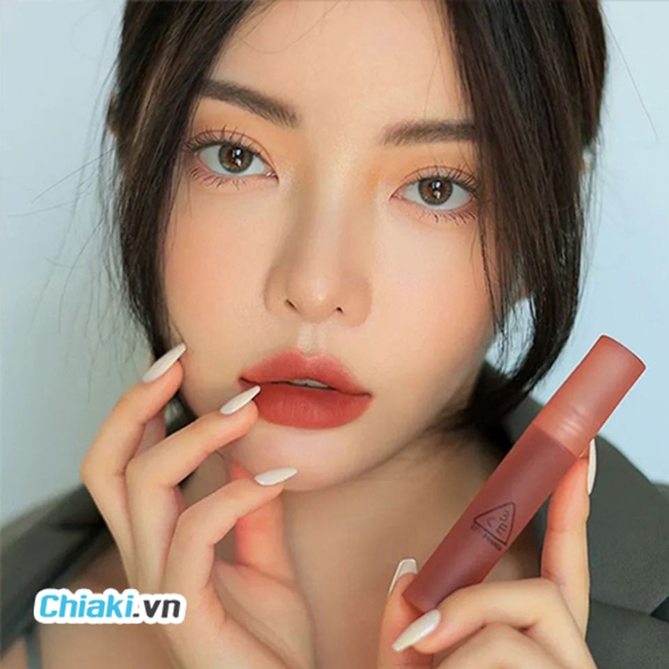 Son Kem 3CE Blur Water Tint Sepia M&agrave;u Đỏ Gạch Đậm &Aacute;nh N&acirc;u
